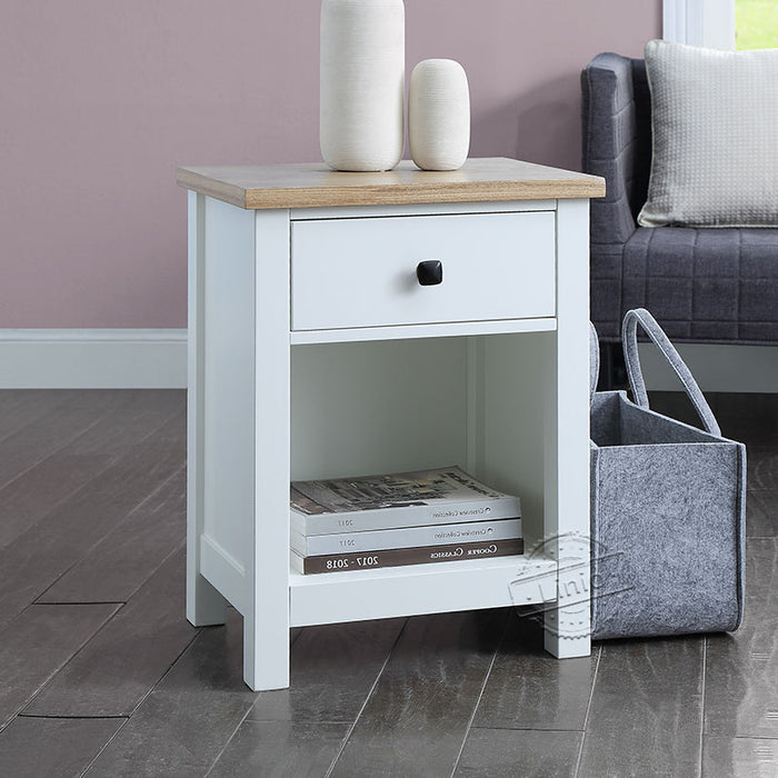 conifferism Night Stands for Bedroom with Drawer and Storage Shelf