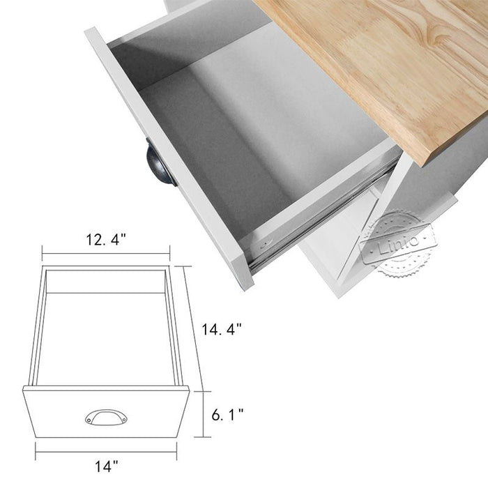 WOODEEM Rolling Kitchen Island Cart on Wheels, Microwave Cart Home Restaurant Serving Cart