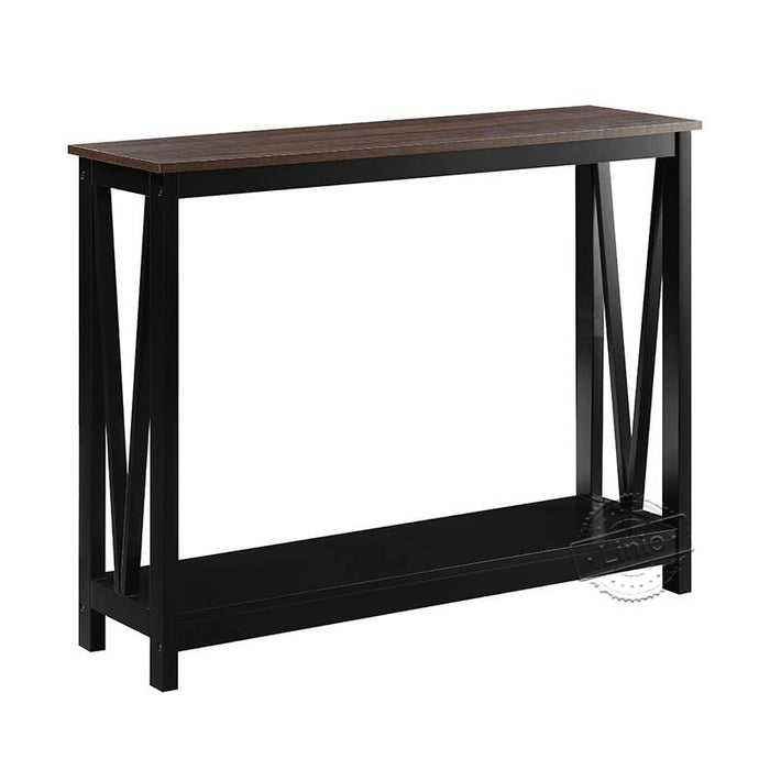 WOODEEM Newtown Industrial Slim Console Table for Small Entryway Living Room Sofa Table