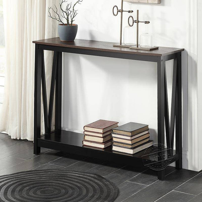 WOODEEM Newtown Industrial Slim Console Table for Small Entryway Living Room Sofa Table