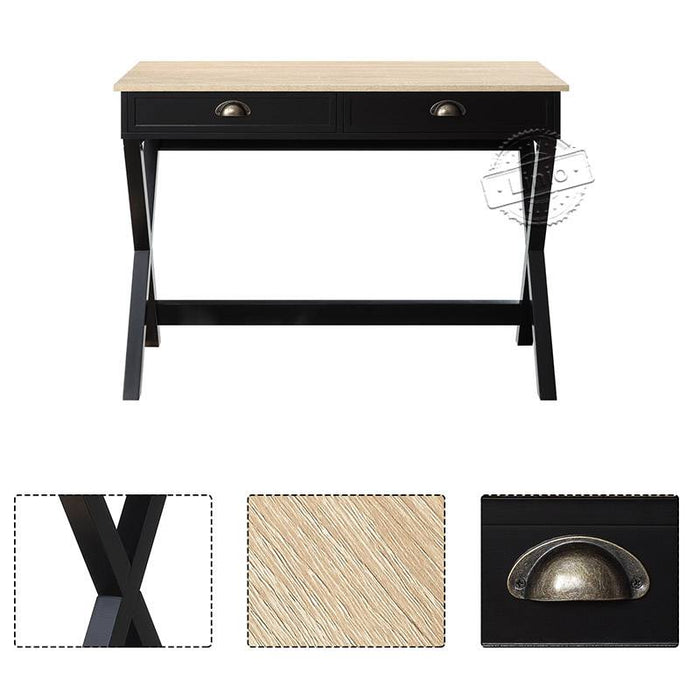 WOODEEM Vanity Desk Makeup Table Black, Modern Computer Table Small Writing Desk Home Office