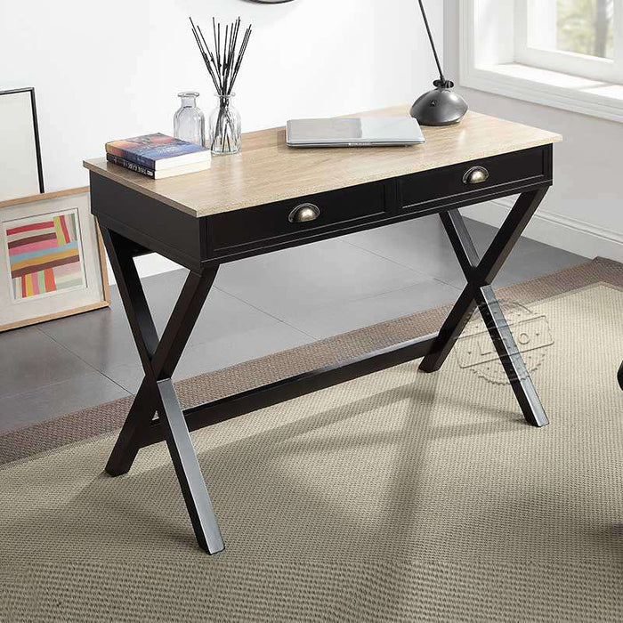 WOODEEM Vanity Desk Makeup Table Black, Modern Computer Table Small Writing Desk Home Office